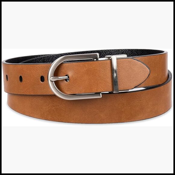 Reversible Belt for Jeans, Trousers, Dresses, Adjustable Fit display picture 1